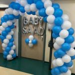 مجموعة بالونات هيليوم للمولود باللون الأزرق